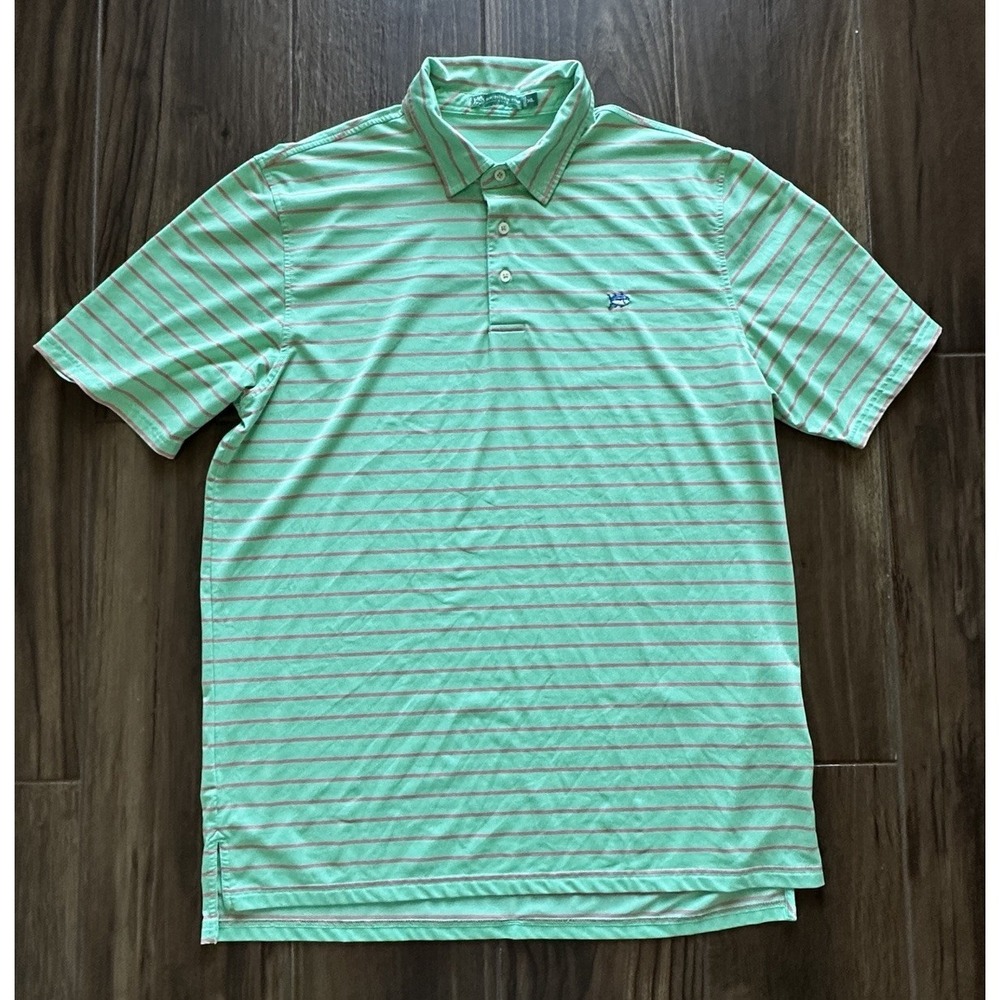 Southern Tide Club Striped Multicolor Performance Golf Polo Shirt Mens XL - Picture 2 of 9